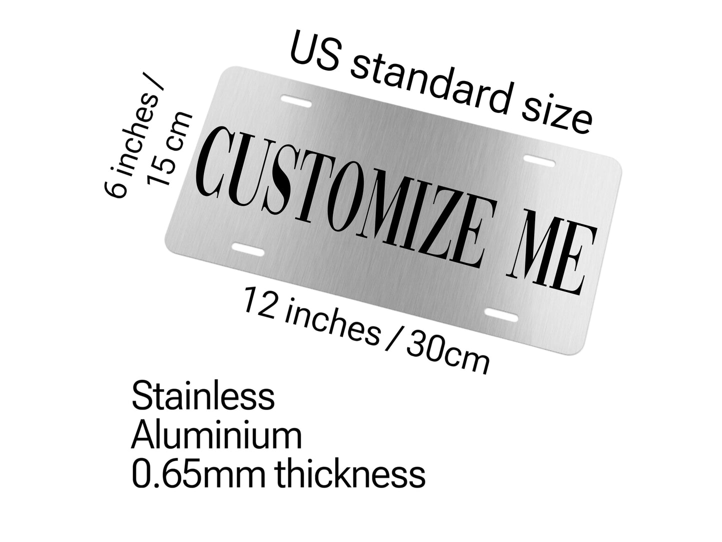 Customizable License Plates with Sparkling Crystals – Handmade Car Decor