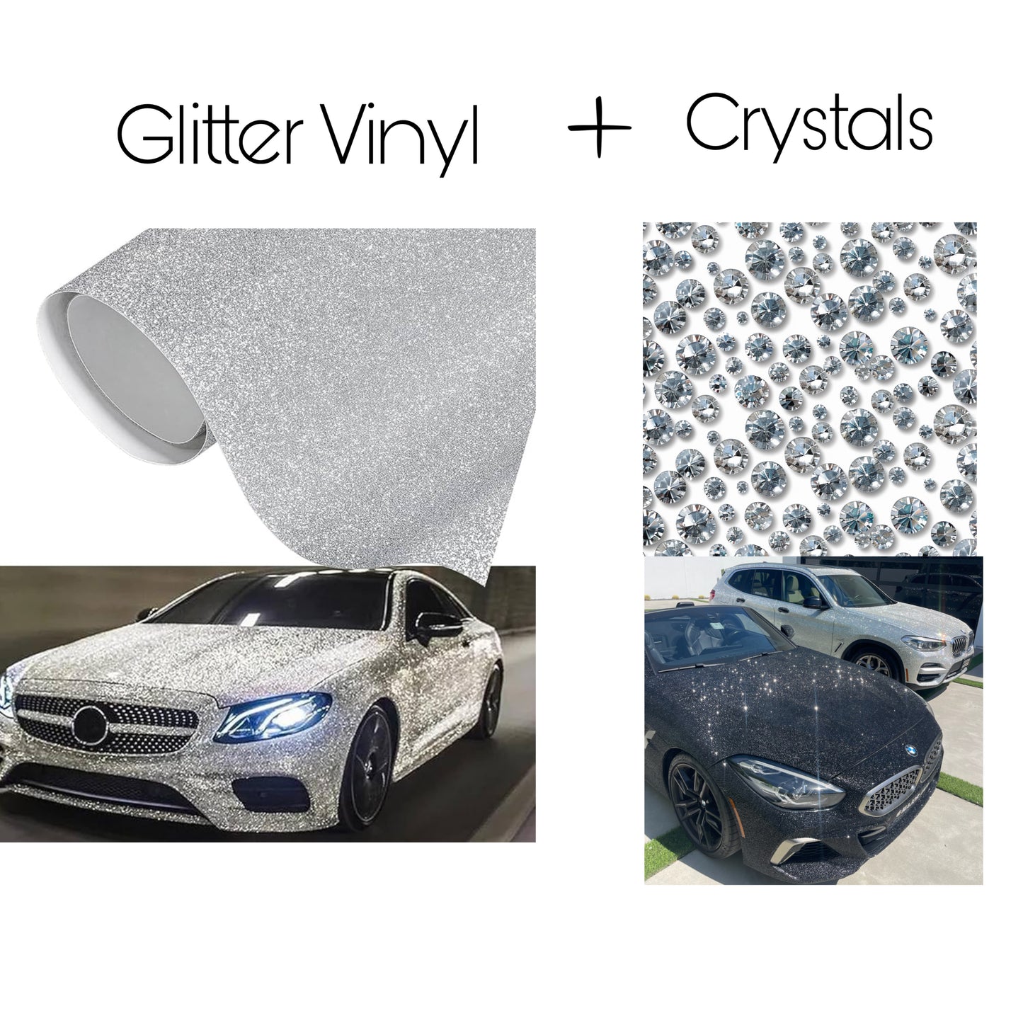 Partial Crystal Coverage Car Wrap