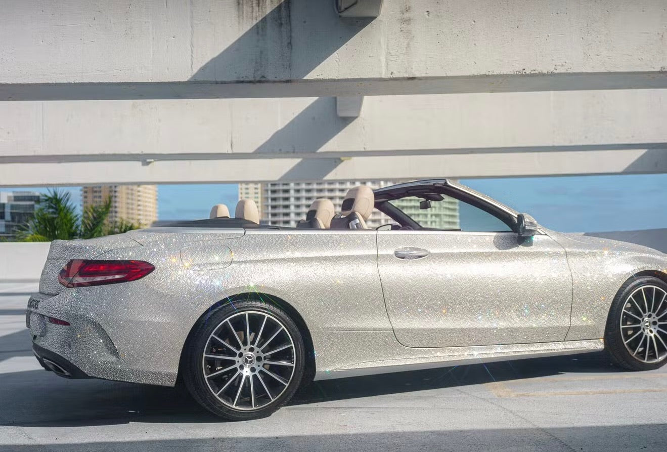 Rent a Mercedes C-300 Convertible with Full Crystal Coverage for Events
