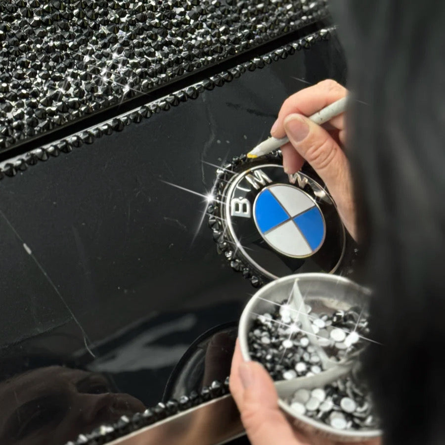 Luxury vehicle with full crystal coverage