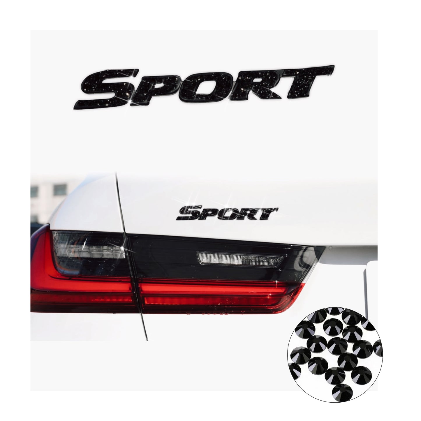 ling Bling crystal sport car emblem for luxury vehicle decoration