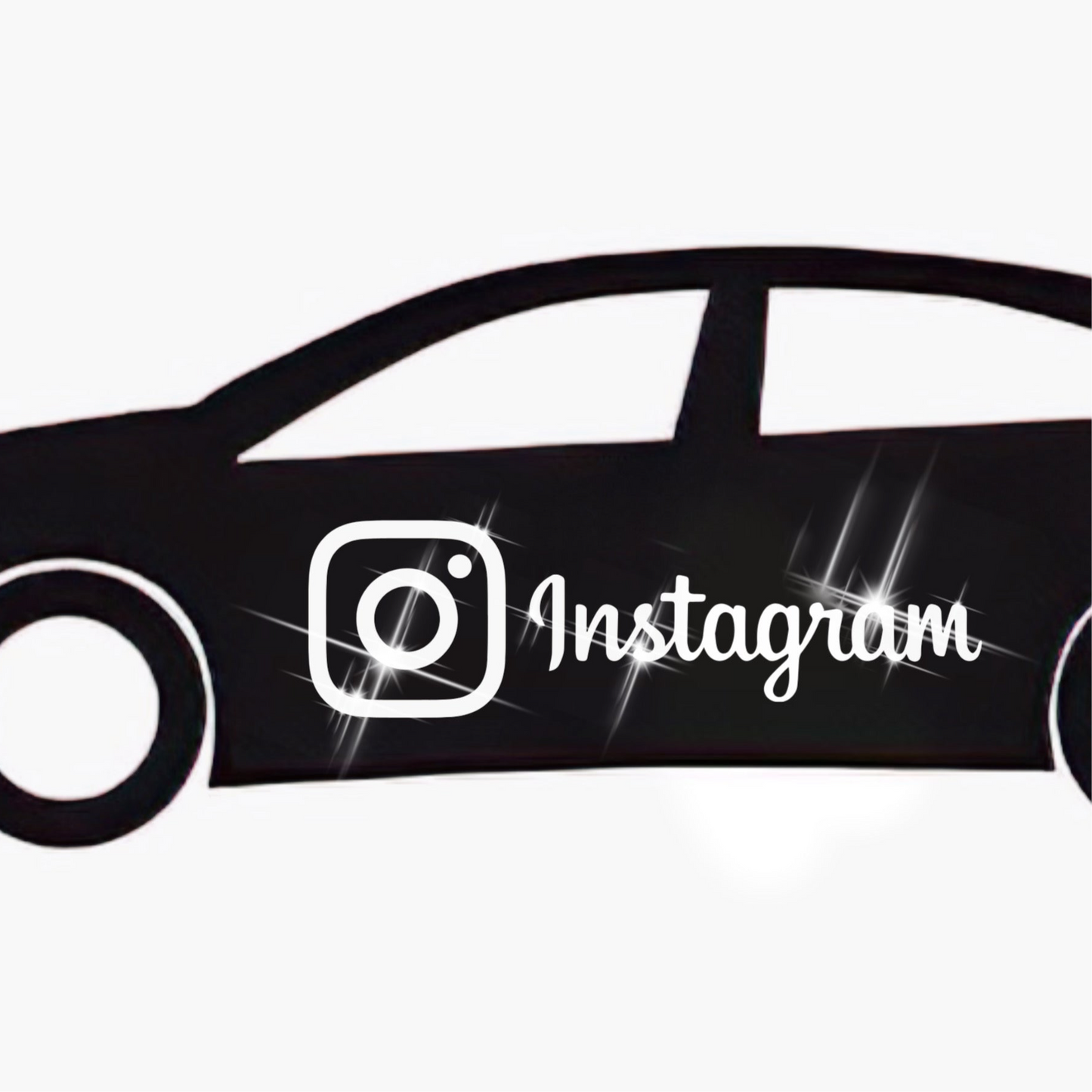Personalized crystal social media decal for Instagram