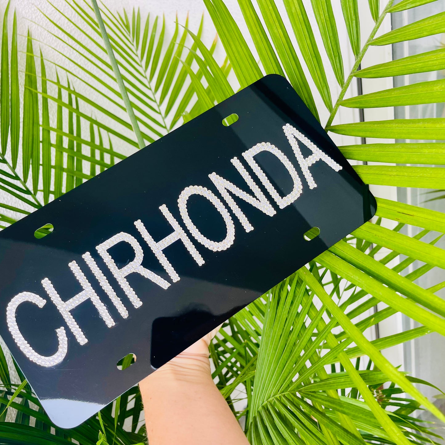 stylish personalized front license plate