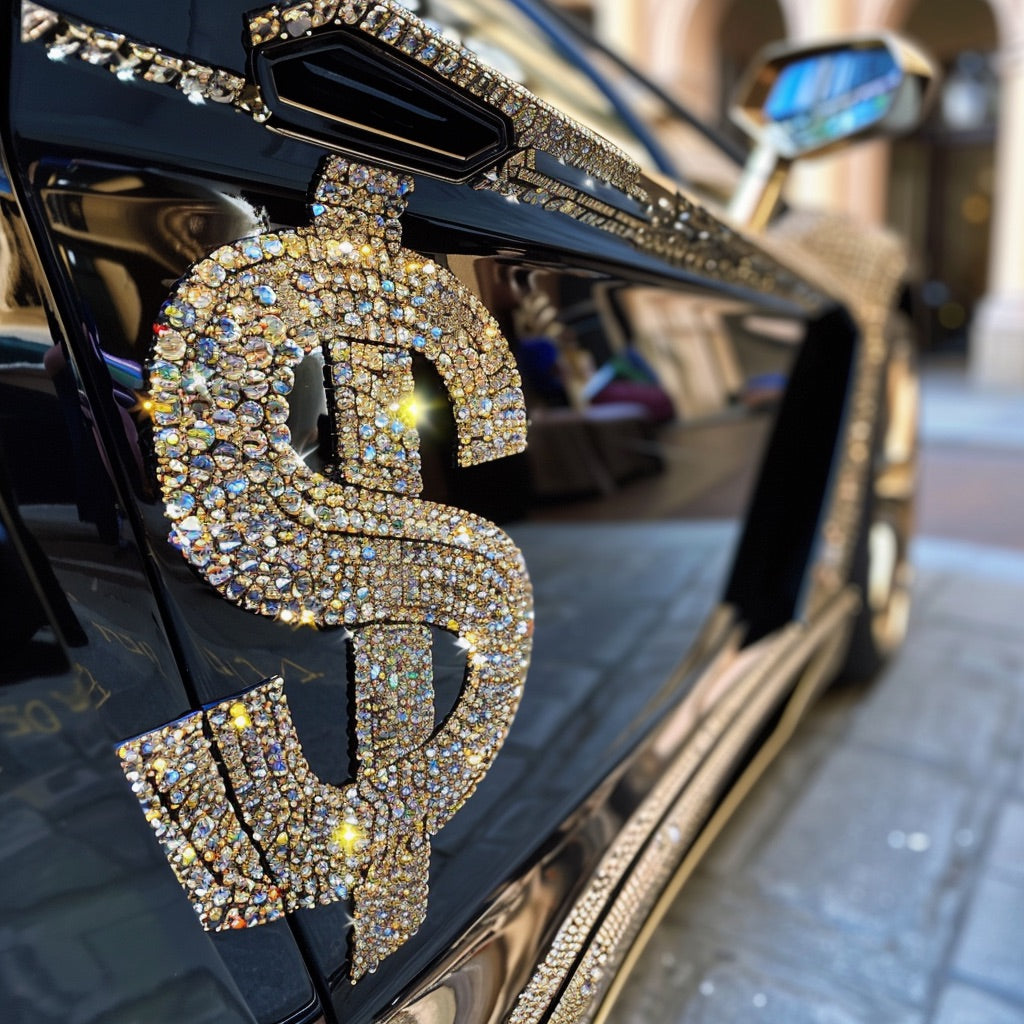personalized rhinestone car decor