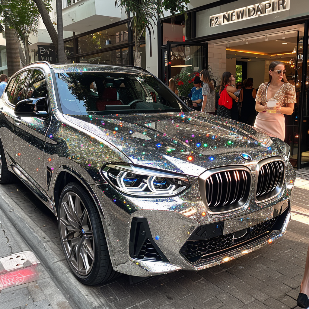 Sparkling car for brand promotion